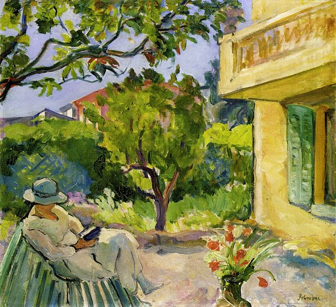 Madame Lebasque Reading in the Garden